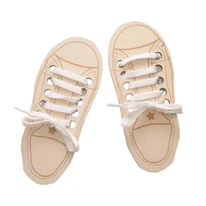 Shoe Trying Practice for Kids Shoelace Threading Teaching Toys Learn to Tie Shoelaces Toy Fine Motor Skills Toy Threading Game for Kids DealsForYouDays