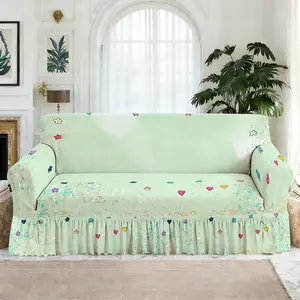 1pc Fashion Luxury Printed Sofa Cover, Elastic Full Wrap Furniture Protector, Premium Fabric, Suitable for Bedroom/living Room/office