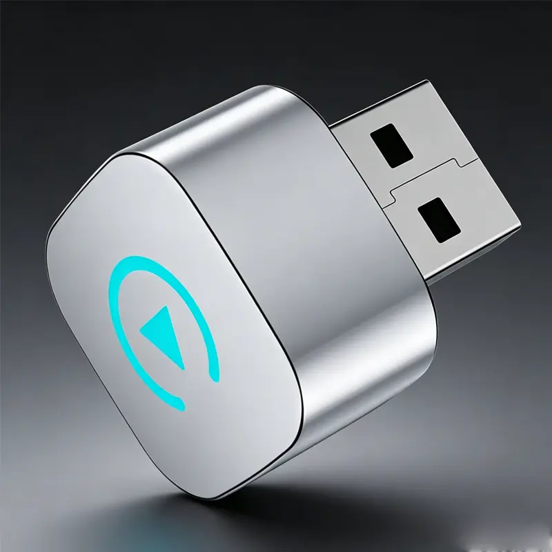 2026 Latest Lag-Free Wired-to-Wireless Bluetooth CarPlay Adapter, Lightweight Slim-Form Wi-Fi Enabled USB-C Accessory for Android & iOS Devices