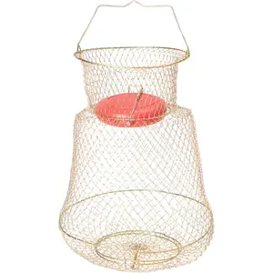 Fishing Basket 13"/33cm Foldable Fish Holder for Caught Fish with Floating Design