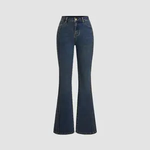 Cider [size 0-10] Denim Mid Rise Solid Flared Jeans