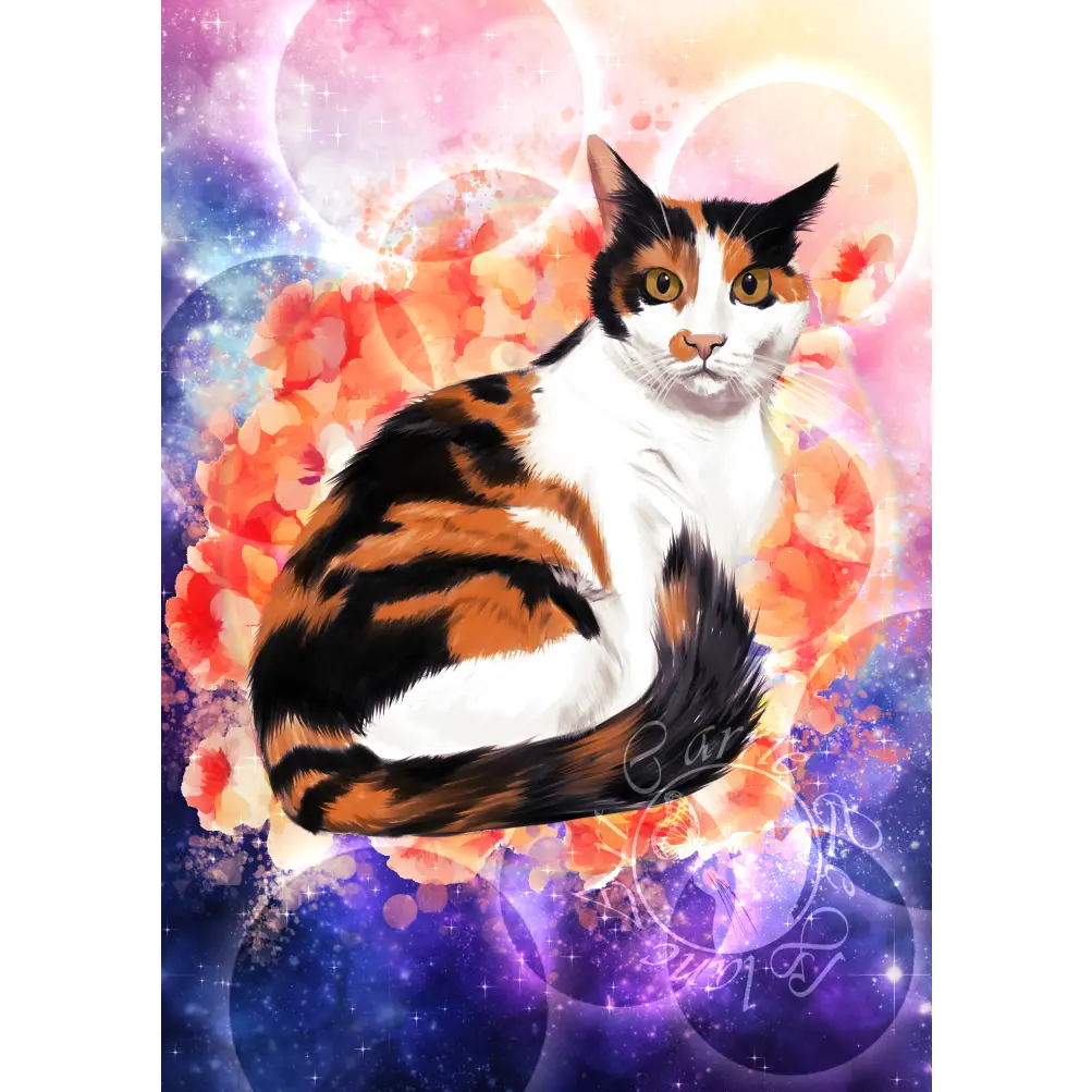 51. Cat Sketch Print - Casey Sticker