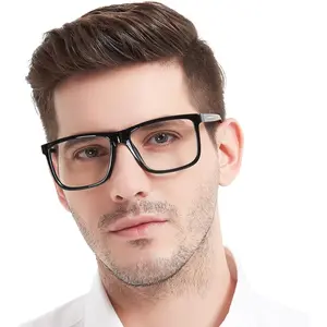 Oversized Square Reading Glasses Men Large Readers Big Face 1.0 1.25 1.5 1.75 2.0 2.25 2.5 2.75 3.0 3.5 4.0 5.0 6.0 (Black, 1.25)