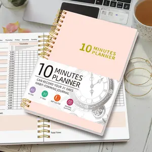 A5 Minimalist Time Management Planner, 31-Day Habit Tracker, Daily Task Checklist, Efficient Self-Discipline Learning Journal