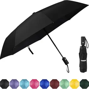 Windproof Travel Umbrella, Automatic Umbrellas for Rain, Portable & Compact Umbrella for Backpack, Sun Umbrella for Walking, Folding Small Umbrella for Car, Lightweight Strong UV Protection