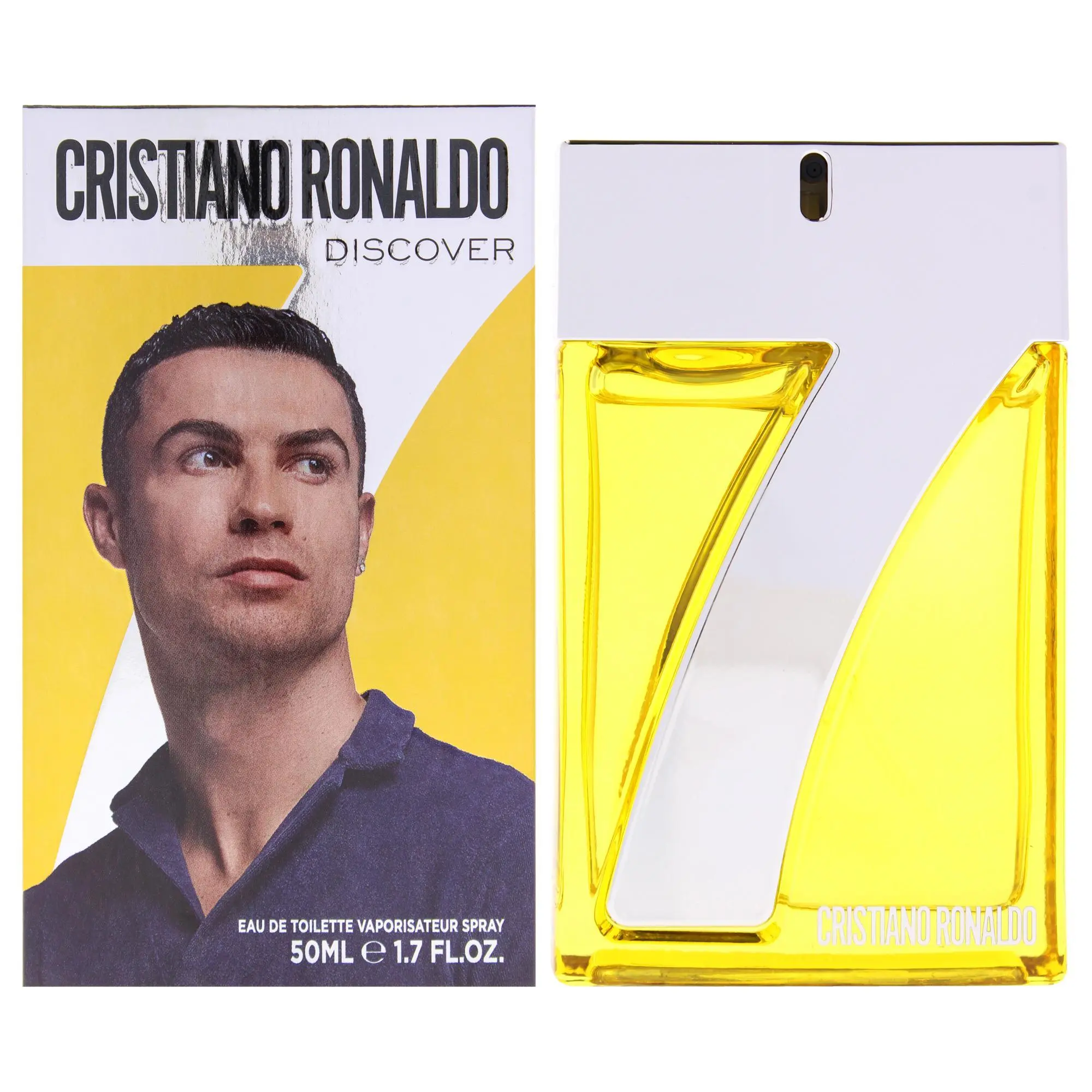 CR7 Discover Signature Eau de Toilette Spray by Cristiano Ronaldo for Men - 1.7 oz Compact, Fresh, Long Lasting Fragrance for Pulse Points