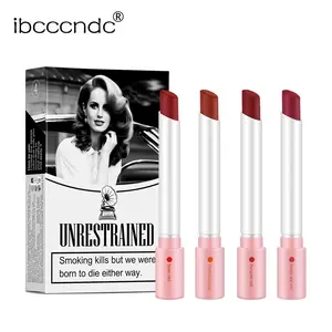 Women Velvet Matte Lipstick Set, Natural Tube Shape, Long-Lasting Waterproof Makeup, Portable & Compact Design, Trendy Colors