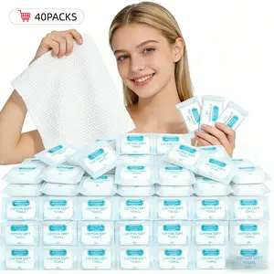 Extra Thick Large Compressed Towel Tablets, 40 Pack Disposable Face Towels & Washcloths, Ideal for Travel Camping Outdoor Use