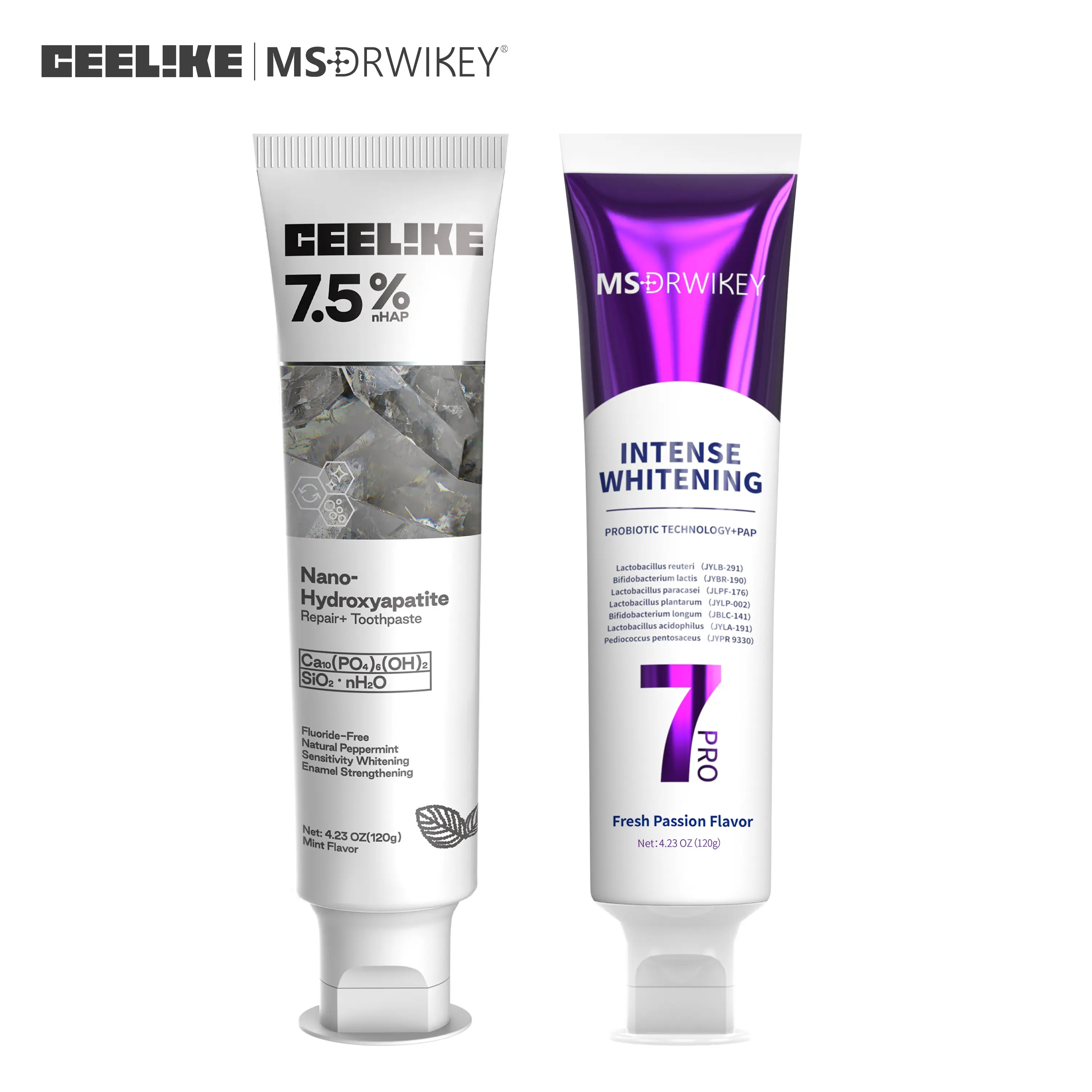 CEELIKE Enamel Protection Toothpaste Set, 2-Piece Daily Oral Care System for Teeth Whitening, Enamel Repair, Discomfort Relief, and Fresh Breath, Enamel Protection Toothpastes, Daily Oral Care Toothpastes