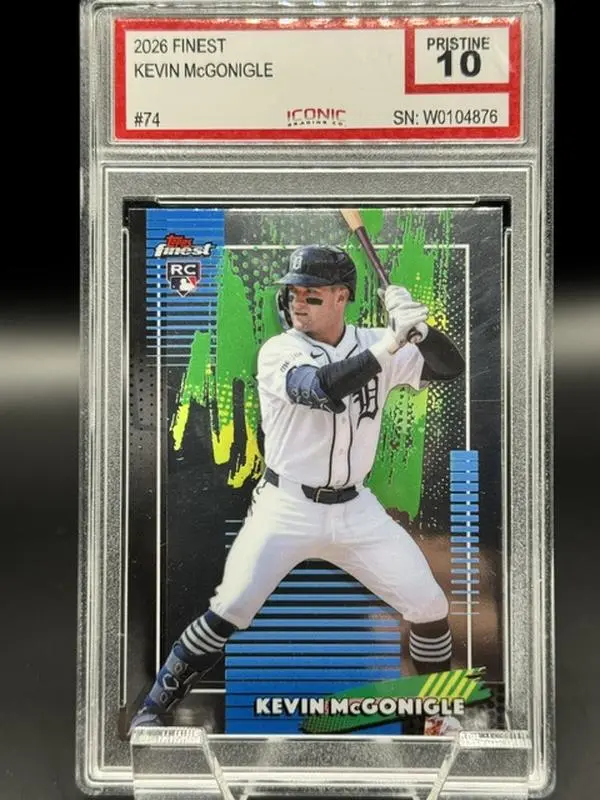 2026 Topps Finest Baseball Card Kevin McGonigle #74 ROOKIE CARD Graded Pristine 10