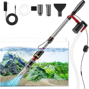 Fish Tank Cleaner - Aquarium Gravel Cleaner, 530GPH/32W Electric Fish Tank Cleaning Tools, Adjustable Water Flow Aquarium Cleaner Kit, Fish Tank Gravel Cleaner Vacuum for Water Changing, Wash Sand