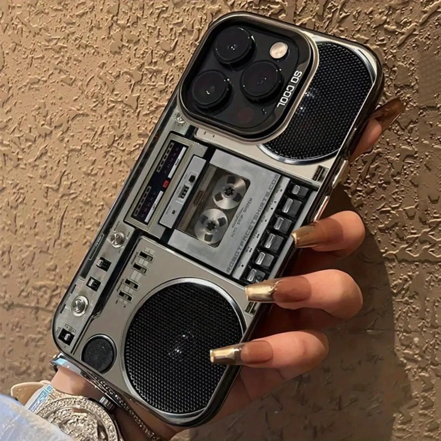 Radio Pattern Protective Cellphone Case for Men Women, Fits Apple iPhone 17promax 17pro 15 16 14 13 11 12 X XR Max, Anti-Drop Shockproof Protector Full Coverage Protection Accessories Protective Smartphone Casing
