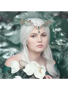 Handmade forest-style fairy hairbands, retro Greek goddess leaf headpieces, Bridal Headband, suitable for festival performances, parties, dances and daily outings