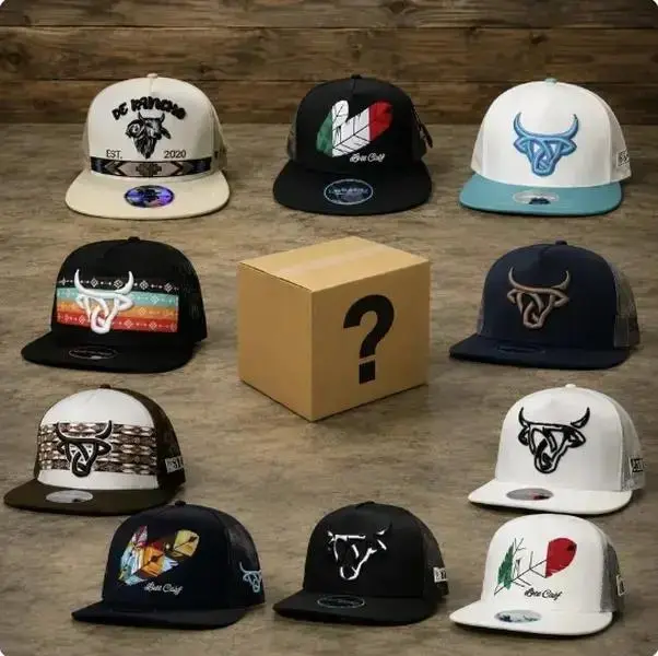 [Buy 1 get 1 FREE ] One Hat Sent , Vintage Western Trucker Hat Collection, DE Rancho Bull Hat, Tribal Western Snapback, Mexican Ranch Flat Bill Cap, Mesh Back Hat