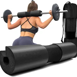 Barbell Shoulder Pads Set with Two Metal Straps, Cushion Foam for Pressure Relief, Non-Slip and Stable Design for Weightlifting and Strength Training, Fitness Equipment