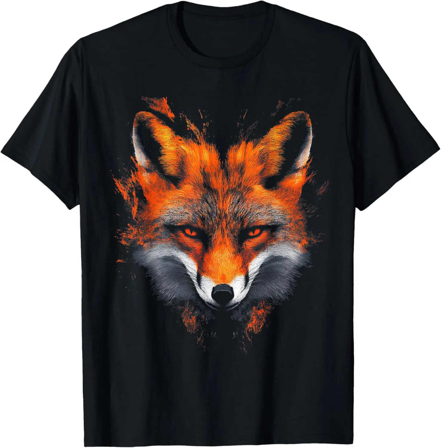 Whimsical Fox Graphic T-Shirt for Women, Casual Vintage Short Sleeve Crewneck in 100% Distressed Cotton