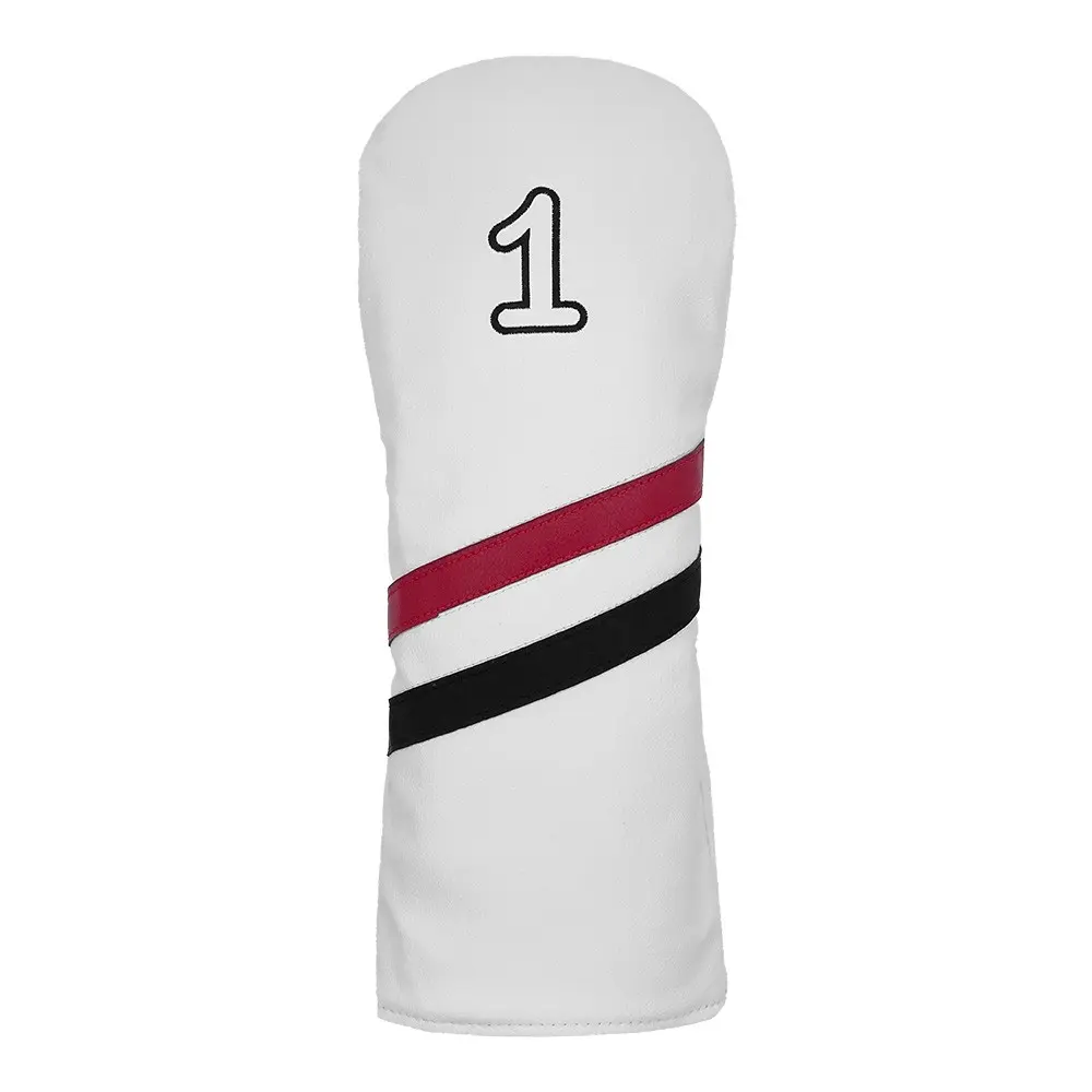 Red and black twill golf headcover, golf club cover for No. 1 wood, 3/5 wood, UT wood club cover, cross-border hot-selling protective cover, universal GOLF club headcover, Golf Accessories, Golf Equipment, Golf Gear
