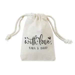 Personalized With Love with Names Wedding Favor Bags, 6-Pack
