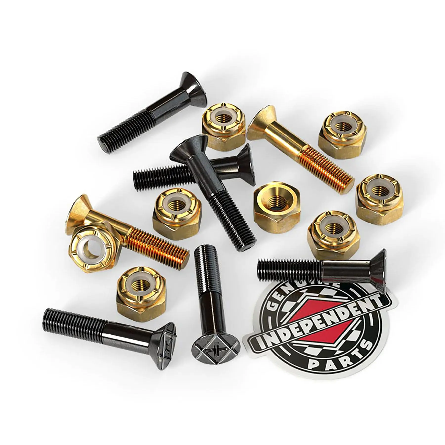 1in Phillips Independent Genuine Parts Black/Gold Hardware, Bolts, Diamond Plate, Extended Shafts, Precision, Guaranteed