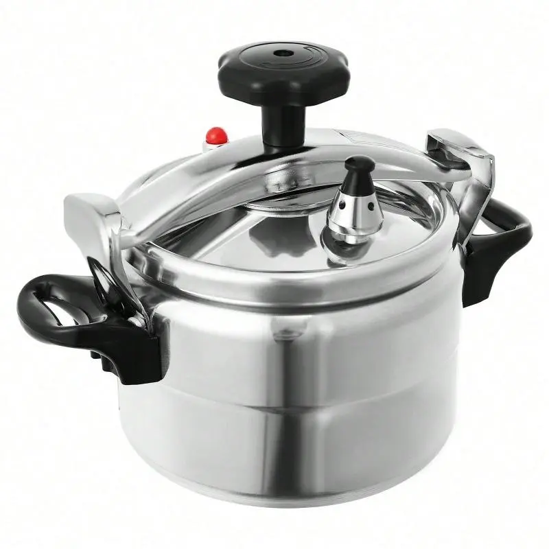 Stainless Steel Pressure Cooker, Aluminum Explosion Proof Pressure Canner Large Capacity Rice Cooker Cookware With Compound Bottom For Gas Electric Flat Top Stoves Easy To Open Kitchenware Pot Modern Pressurecooker
