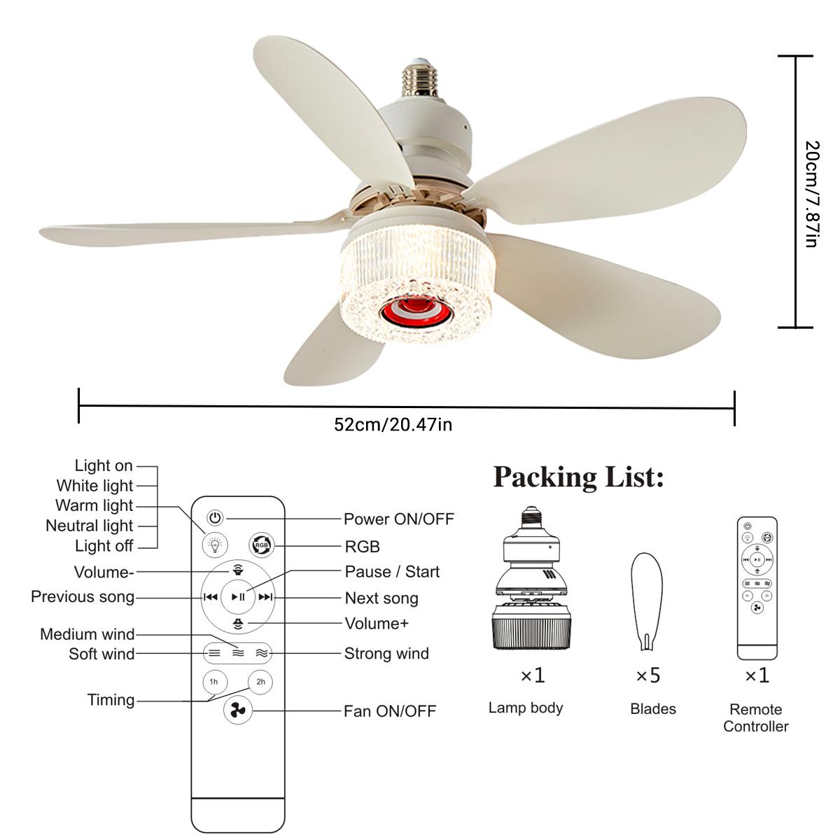 Smart Ceiling Fan with Lights and Bluetooth Speaker – 40W RGB Music Fan Light, Dimmable LED 3000K-6500K, Remote Control, for Living Room Bedroom Kitchen Covered Patio #HomeImprovement Smart Ceiling Fan with Lights and Bluetooth Speaker – 40W RGB Music Fan Light, Dimmable LED 3000K-6500K, Remote Control, for Living Room Bedroom Kitchen Covered Patio #HomeImprovement