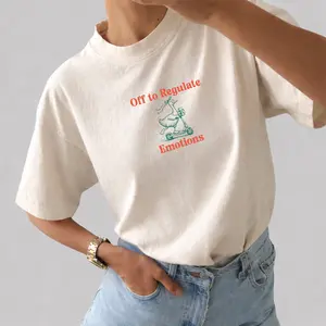 ChicCotton Off To Regulate Emotions Comfort Colors Shirt, Funny Goose T-shirt, Mental Health Humor Graphic Tee, Cute Duck Coffee Clothing