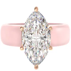Silicone Ring for Women – 14×7 mm Marquise Cut CZ | Patent-Pending Design - Rinfit GlowStone Collection