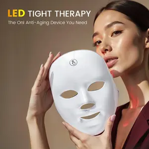 SHMHE 7 Color LED Face Mask, Wireless Rechargeable Facial Care Device