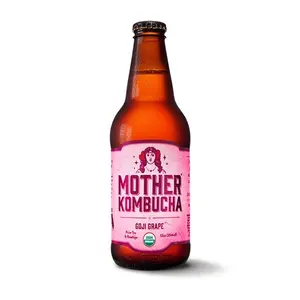 12 pack Mother Kombucha Goji Grape Kombucha: Organoc, Vegan, Kosher, Woman Owned, Low Sugar
