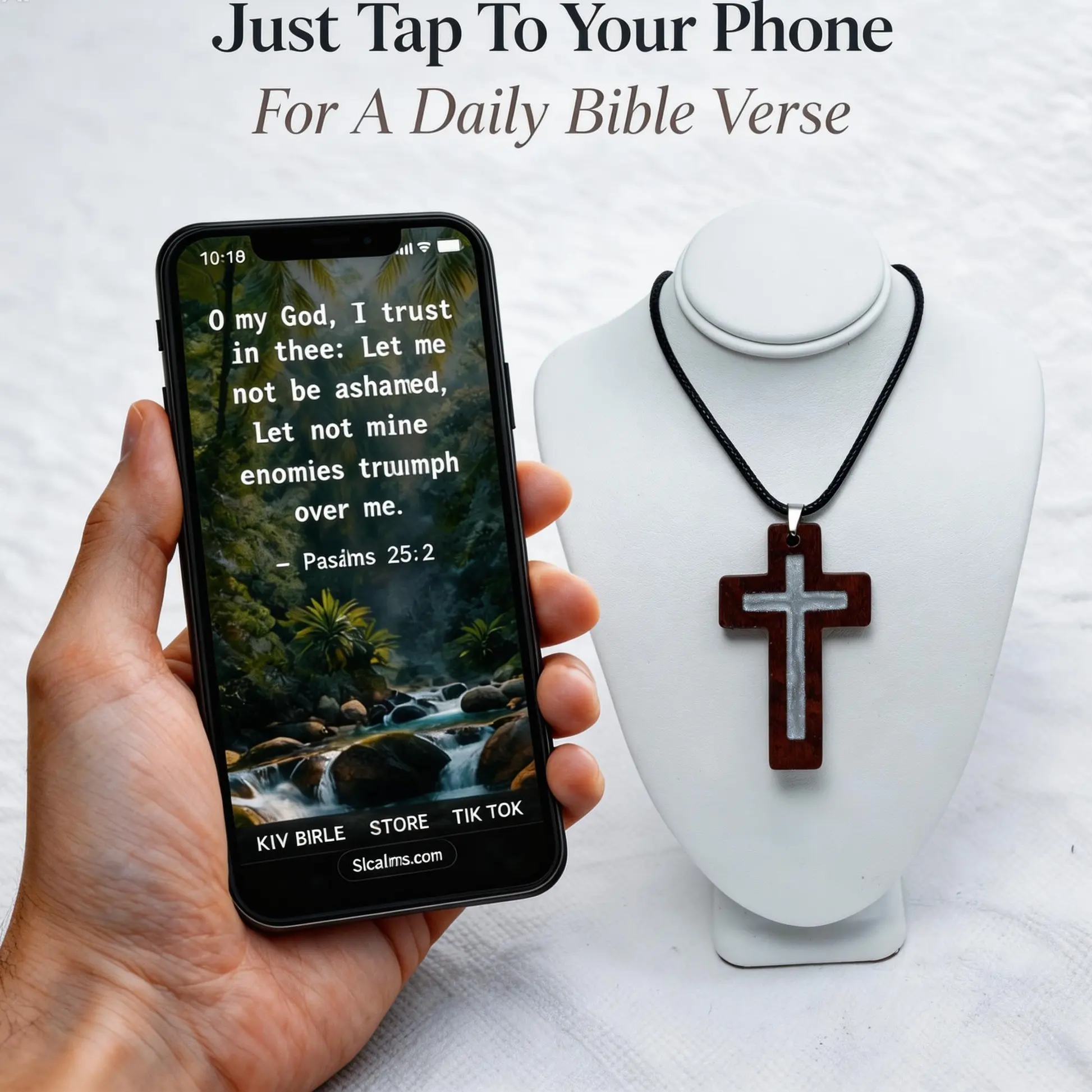 Interactive Bible Verse Necklace (White)