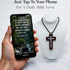 Interactive Bible Verse Necklace (White)