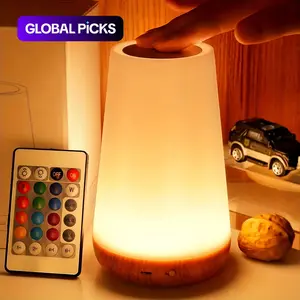 Portable Table Lamp, 1 Count USB Rechargeable LED Night Light with Touch Control, Adjustable-Brightness Dimmable Night Light for Bedroom & Bathroom, Table Bedside Lamp
