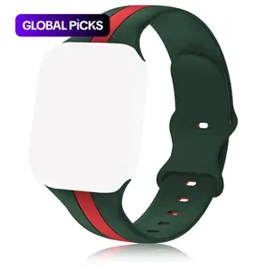 (No Watch Include) Designer Sport Band Compatible with Apple Watch iWatch Bands 38mm 40mm 41mm 42mm 44mm 45mm 49mm Men Women, Soft Silicone Strap Wristbands for Apple Watch Series 11/10/9/8/7/6/5/4/3/2/1/SE/Ultra, Watch Straps Accessories #GLOBAL PICKS