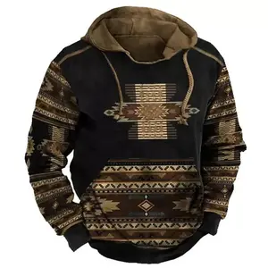 Men's Graphic Print Western Sweatshirts Menswear Hoodie