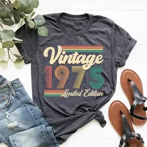 50th Birthday Vintage Shirt, Vintage 1975 Shirt, 50th Birthday Gift For Women, 50th Birthday Gift For Men, Personalized Birthday tshirt