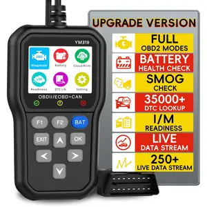 Professional Obd2 Diagnostic Scanner, Automotive Scan Tool, USB Powered Engine Fault Detector, Code Reader, Battery Tester, Supports 10 Languages, No Batteries Needed