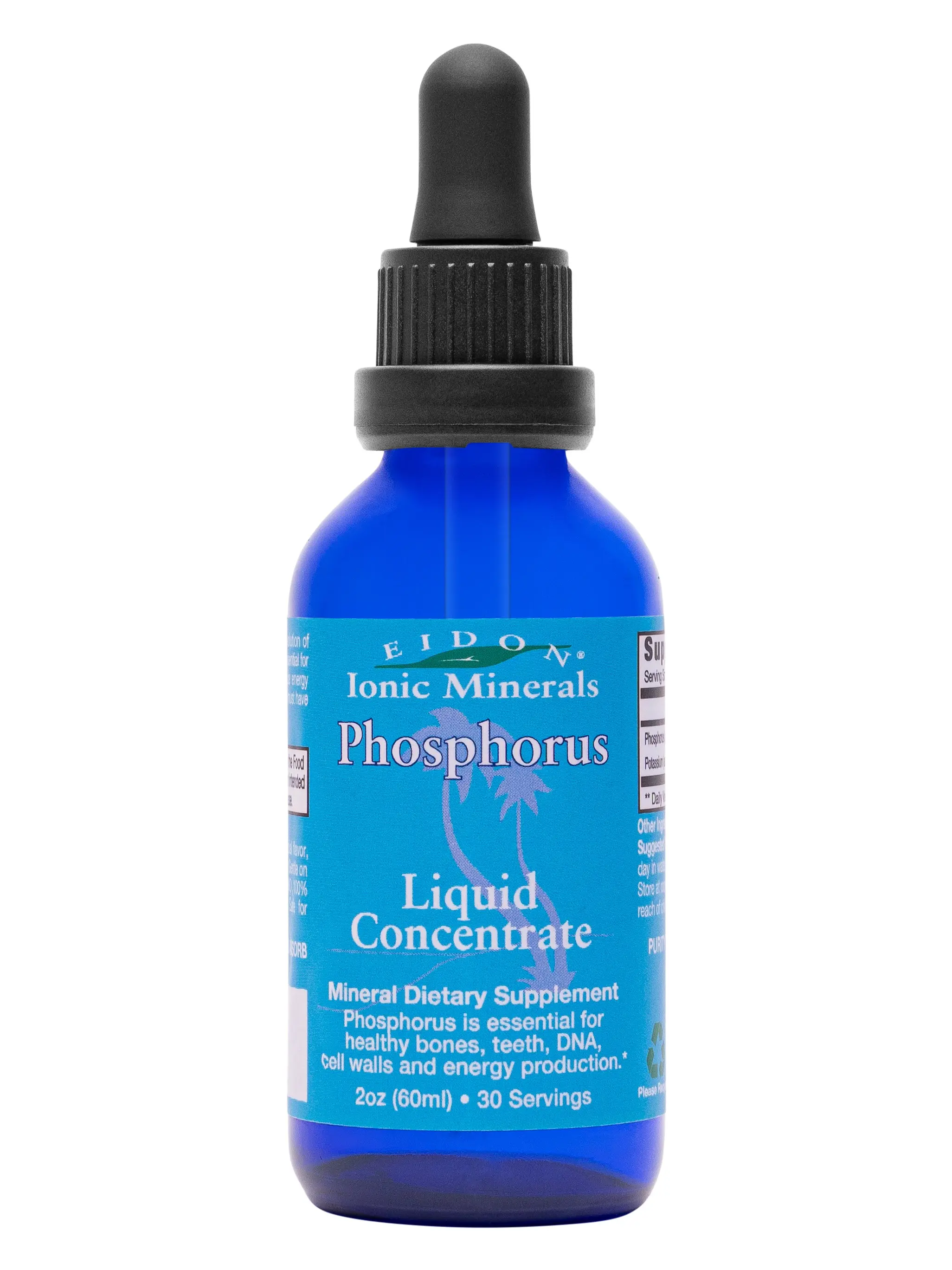 Eidon Ionic Minerals Liquid Phosphorus 2oz Concentrate - Gluten Free, GMO Free, Dairy Free, Calcium Vitamin Supplement for Energy and Bone Health Nutrition Magnesium Healthcare Bathroom