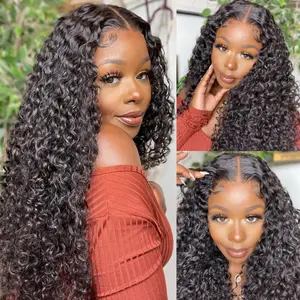 [30''  $74.9] Imani 36 Inch 13x6 Deep Wave Lace Frontal Human Hair Wigs 200% Density Lace Front Wigs Pre Plucked Free Part For Black Women Daily Use #Summervibes #summertime