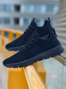 Men's Fashionable Breathable Mesh Sneakers, Casual Comfortable Sports Running Shoes, Male All-match Round Toe Shoes for Daily Wear