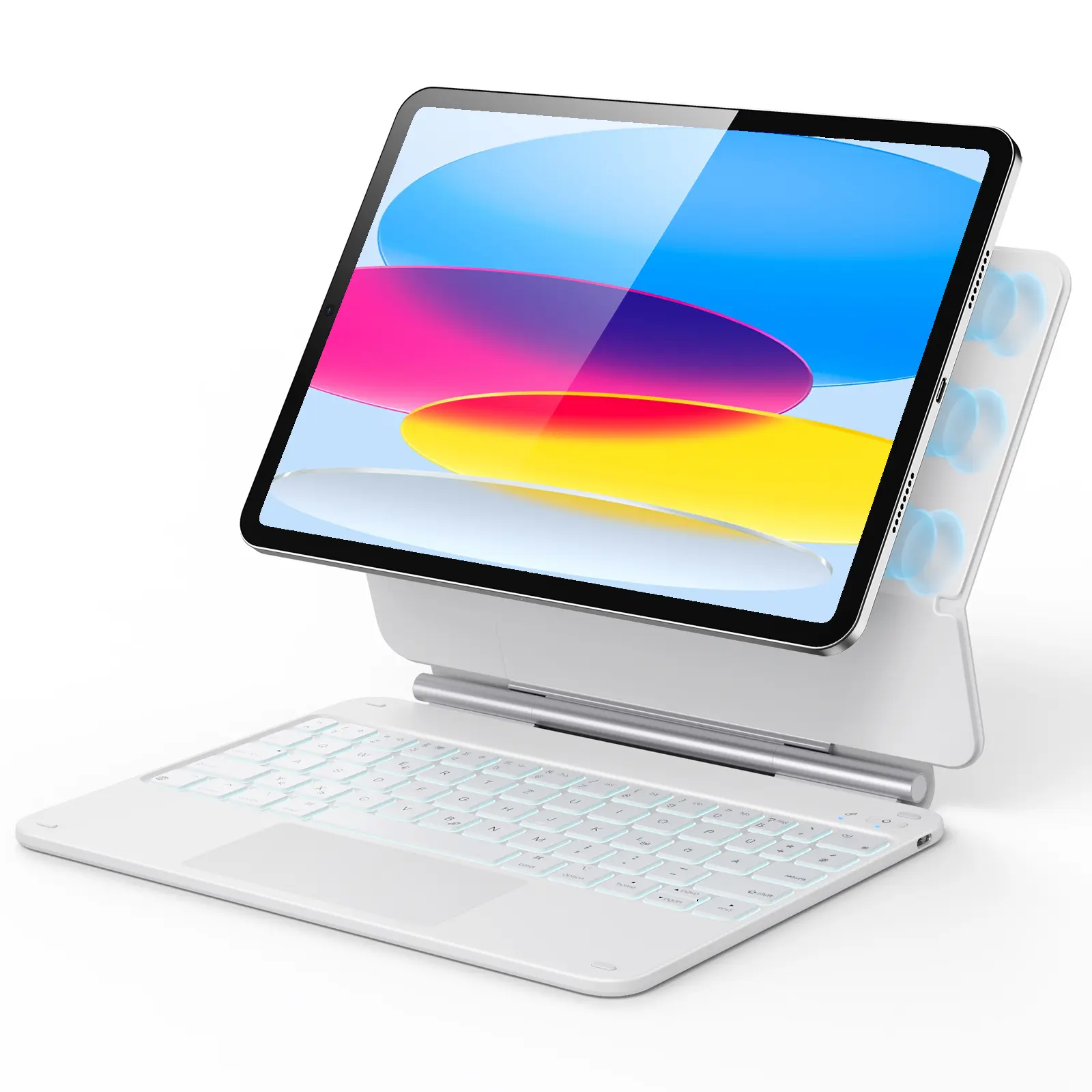 ESR Floating Keyboard for iPad,Easy-Set Floating Cantilever Stand,Precision Multi-Touch Trackpad, Backlit Keys,Adjustable Viewing Angle