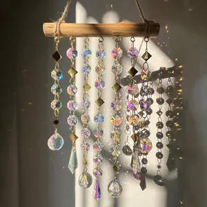 Sun Catcher Hanging Decor, Crystal Hanging Ornament, Hanging Sun Catcher for Garden, Balcony, Home Decor, Room Decor, Gift for Family & Friend, Hanging Decoration, Hangable