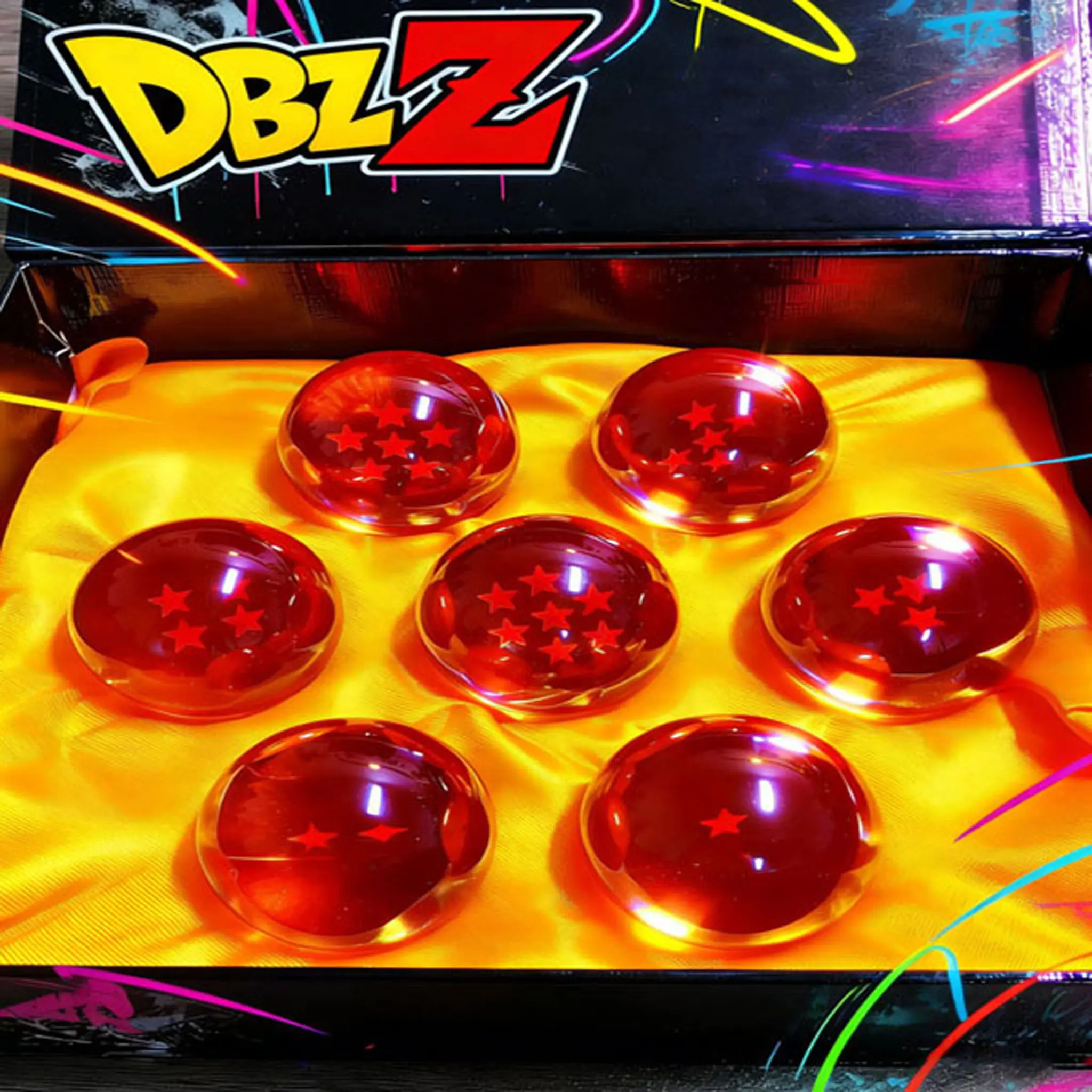 DBZ 7-Star Crystal Ball Set - 7x7.6cm Transparent Balls with Gift Boxes, Charm Home Decoration Collection, Versatile Festive Party Gift for Halloween, Christmas, Versatility