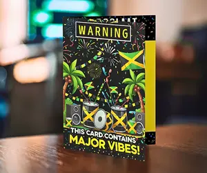 Bumboclaat Sound Greeting Card – Funny Jamaican Talking Card with Reggae Rasta Vibes – Prank for Adults, Men, Women – Hilarious Music with Island Party Humor by Sync Vibe Fathersdaygift