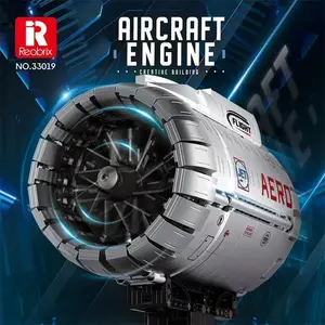 1786PCS Turbofan Engine Building Blocks Aircraft Aviation Model Educational DIY Desktop Decoration Toys Gift for Kids Adults