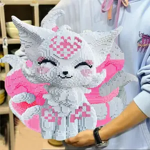 5769 Piece Girl Nine-Tailed Fox Educational, DIY Small Part Toys, Creative Building Blocks, Building Sets, Stimulate Creativity, Halloween Christmas Gift