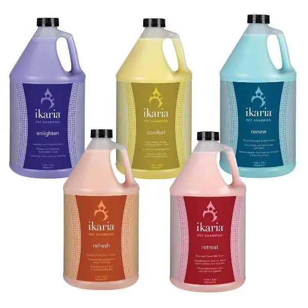 Petedge ZX3150 Ikaria Enlighten Dog & Cat Grooming Shampoo - 16 oz Calm Sweet Milk Liquid, Brightens Pet Coat, Natural Botanicals, Rose