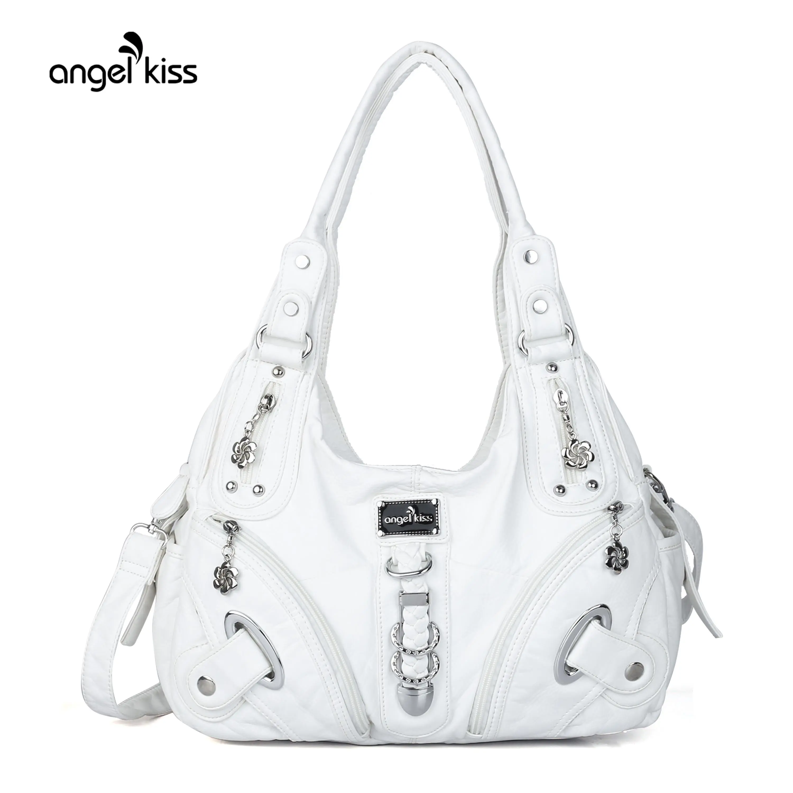 Angel Kiss Vintage Crossbody Bag - PU Hobo Tote Satchel, Lightweight Elegant Convertible Shoulder Bag, Stylish Women's Commuter Accessory, Ideal for Summer Daily Use & Mother's Day Gifts, Stylish Crossbody Bags, Convertible Shoulder Bags summerwins,summer