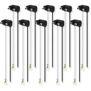 10x 2 Wire Pigtail Wiring Plug for Sealed Side Marker Tail Trailer Clearance Lights, 6" Long 2 Prong, Fits 2" 2.5" Side Markers