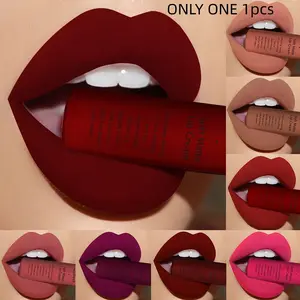 25 Color Matte Intensely Pigmented Soft Mist Lip Gloss, Long-Lasting No Smudge Lipstick, Nude Tone Liquid Lipstick, Non-Sticky Lip Glaze, Almost Lipstick