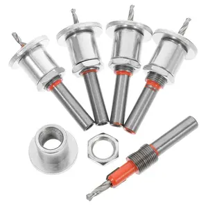 5PCS Countersink Drill Bit Set (2.8/3.0/3.2/3.5/4mm), Woodworking Countersink Drill Bits with Adjustable Depth Stop, 8mm Chamfer Drill Bit for Wood